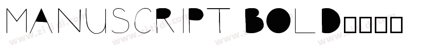 Manuscript Bold字体转换